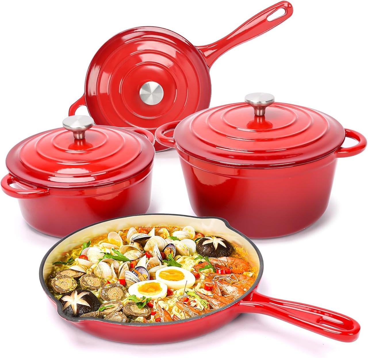 Cast Iron 7 pcs Pots
