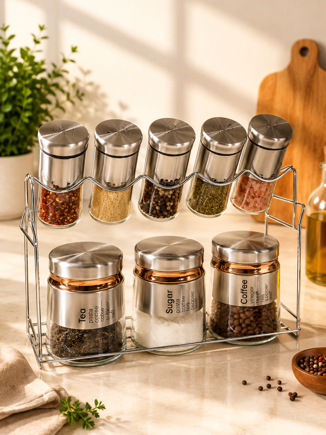 Kitchen Spice & Tea Set – 8 Piece Collection