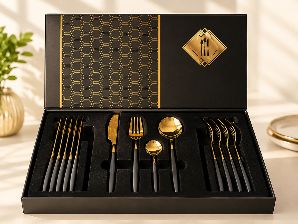 24-Piece Gold & Silver Cutlery Set