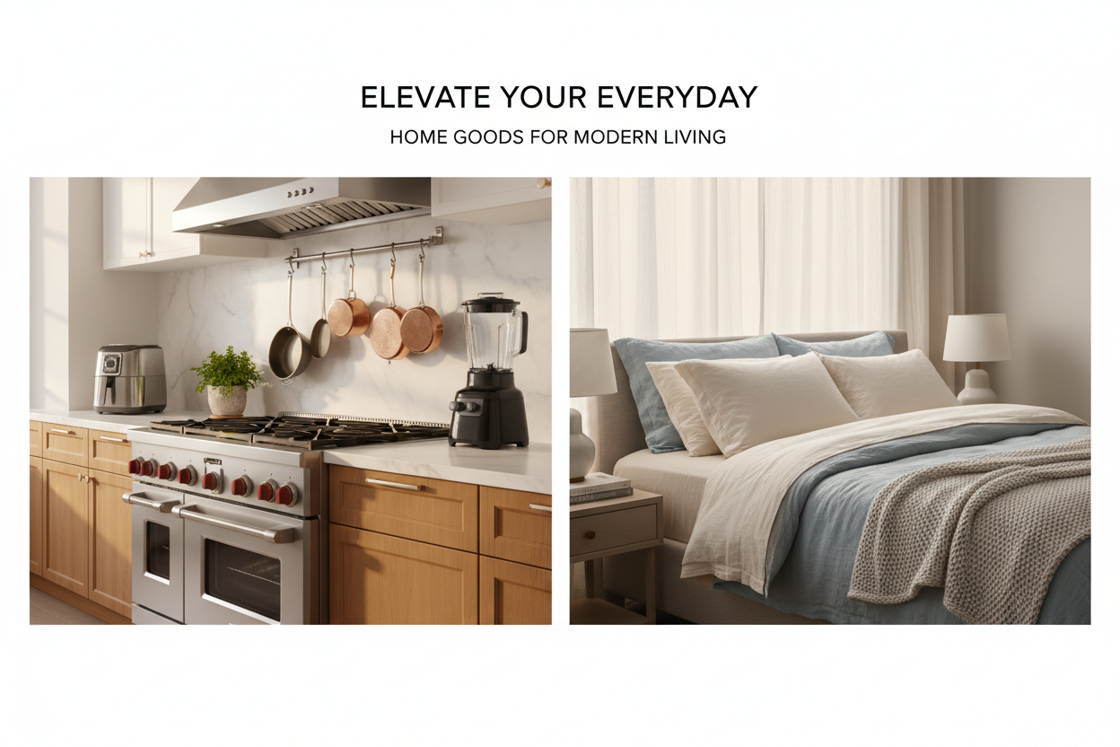 Kitchen Appliances and Bedding Hero Banner